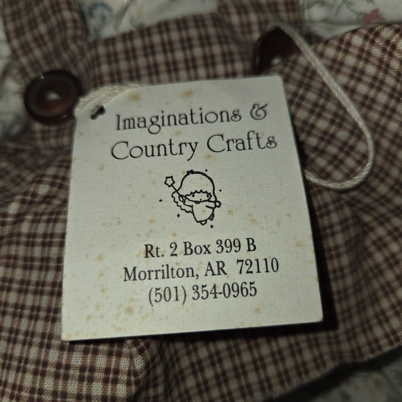 Country Cloth Shelf Sitter Kitty Cat In Dress Heart - Picture 6 of 6